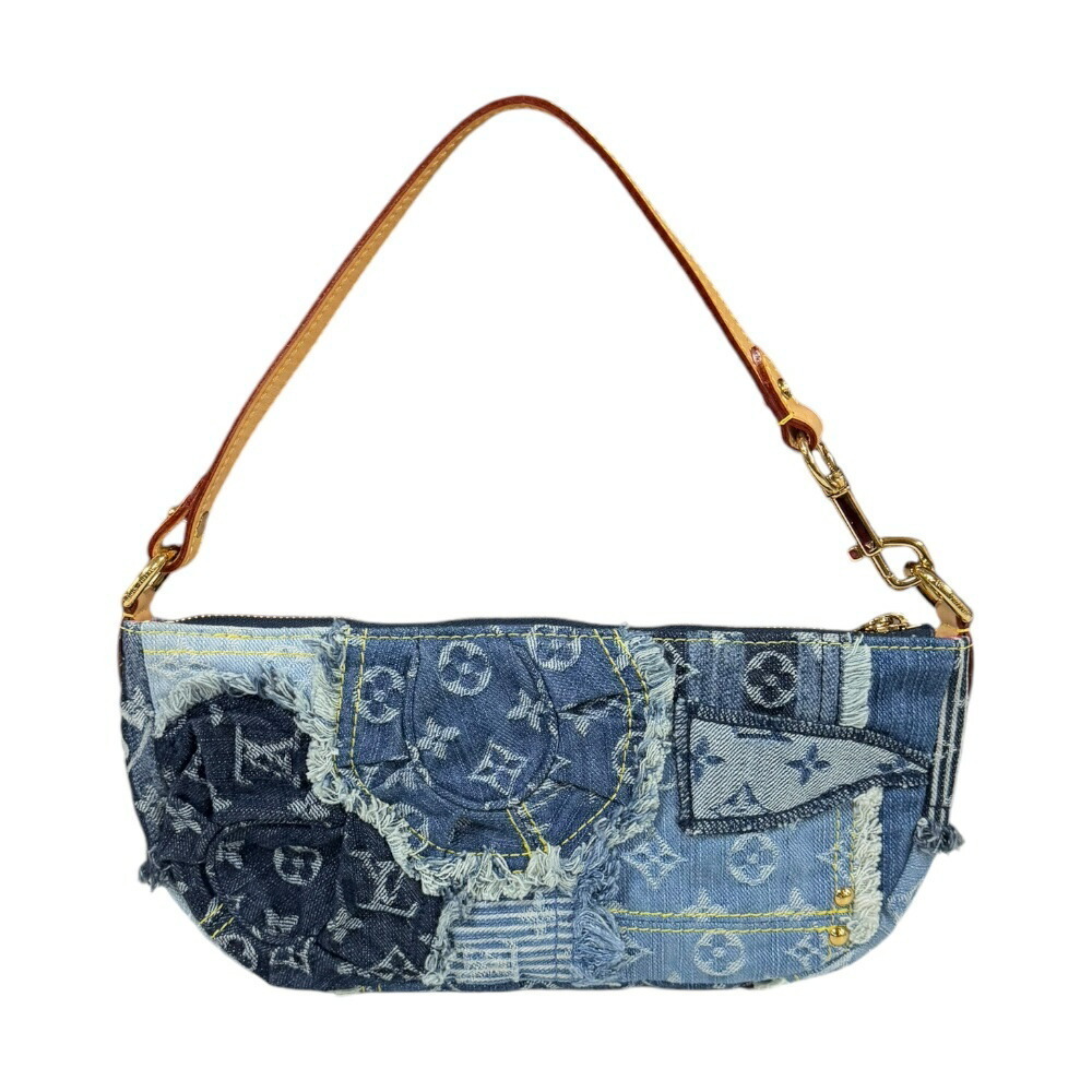 Louis Vuitton Pouchy Patchwork Monogram Denim Sho… - image 3